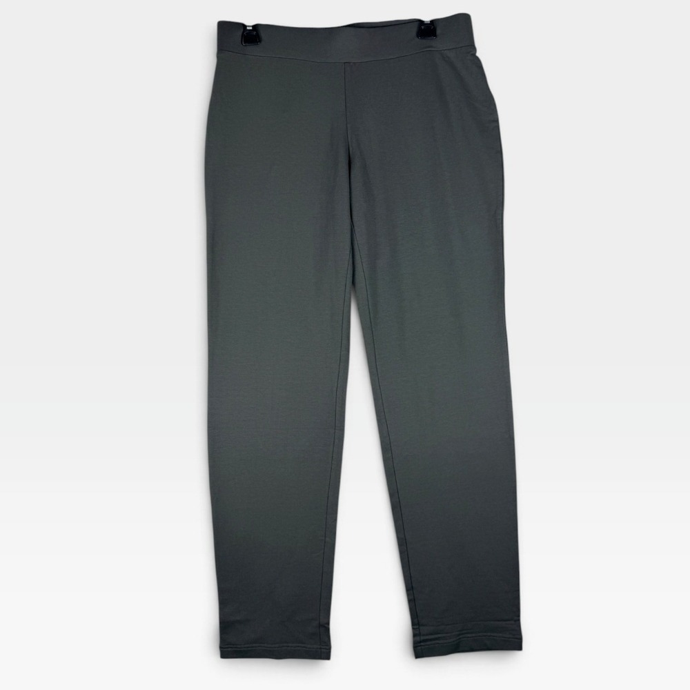J. Jill Pure Jill Slim Leg Knit Pants Womens S Grey Onyx Pima Cotton Modal NEW